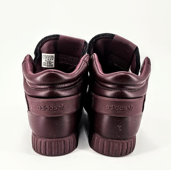 Adidas Classic Tubular Maroon High-Top Sneakers - Picture 3 of 5